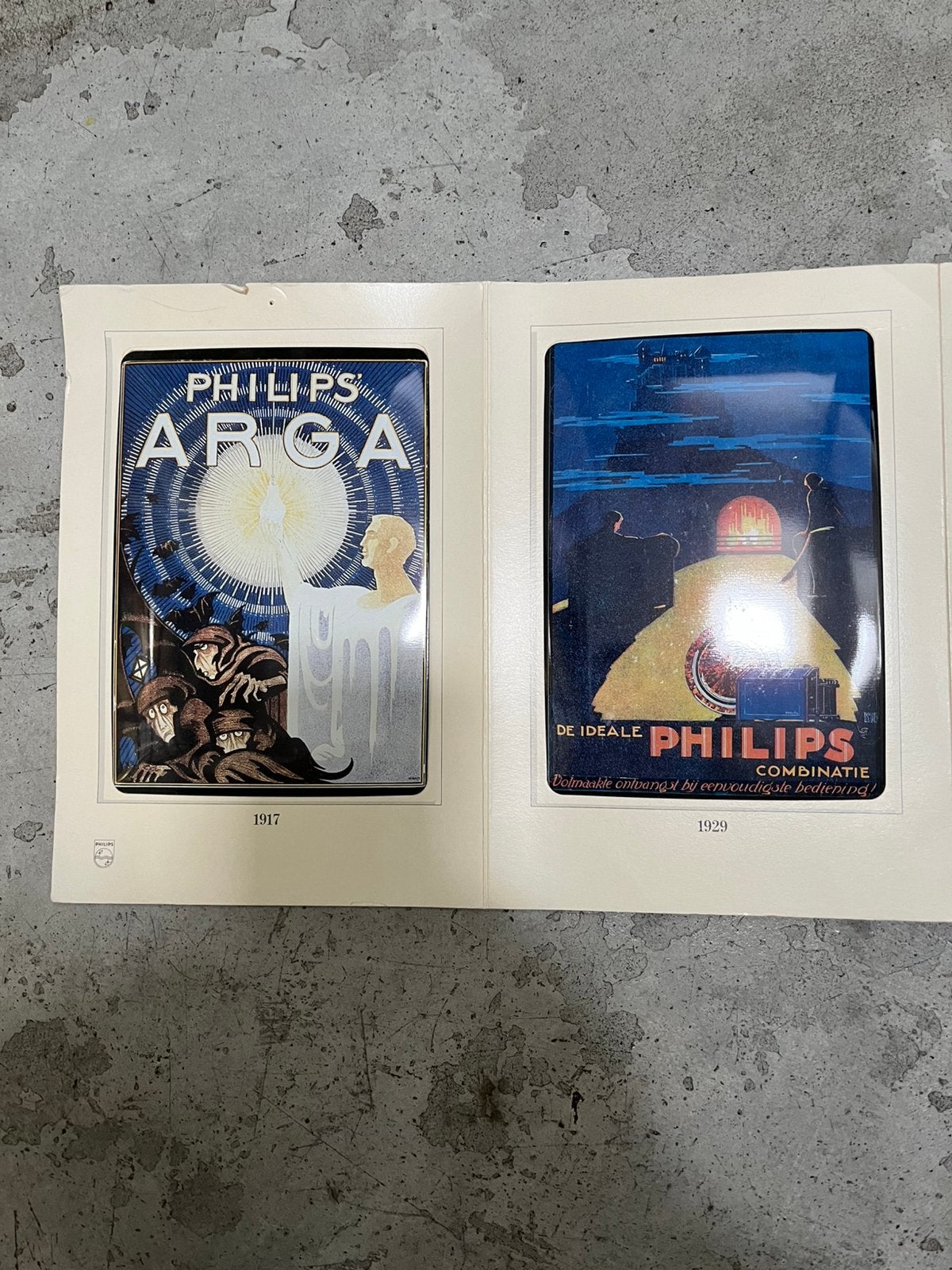 Vintage Philips Emaille Reclame Deurpost, Verzamelen, Verzenden, Gebruikt, Reclamebord