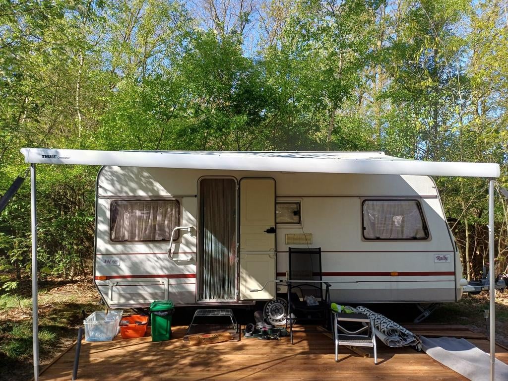 Thule luifel met zijstuk voor caravan: z.g.a.n., Caravans en Kamperen, Caravan accessoires, Ophalen