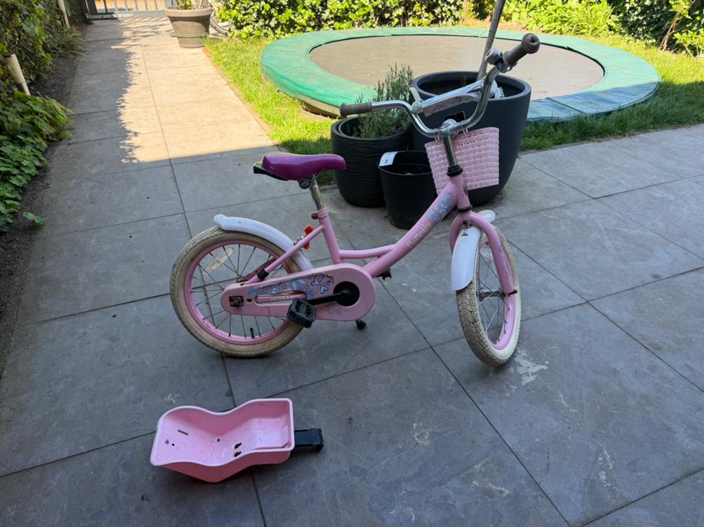 Kinderfiets 16 inch, Ophalen, Gebruikt, Terugtraprem, 16 tot 20 inch