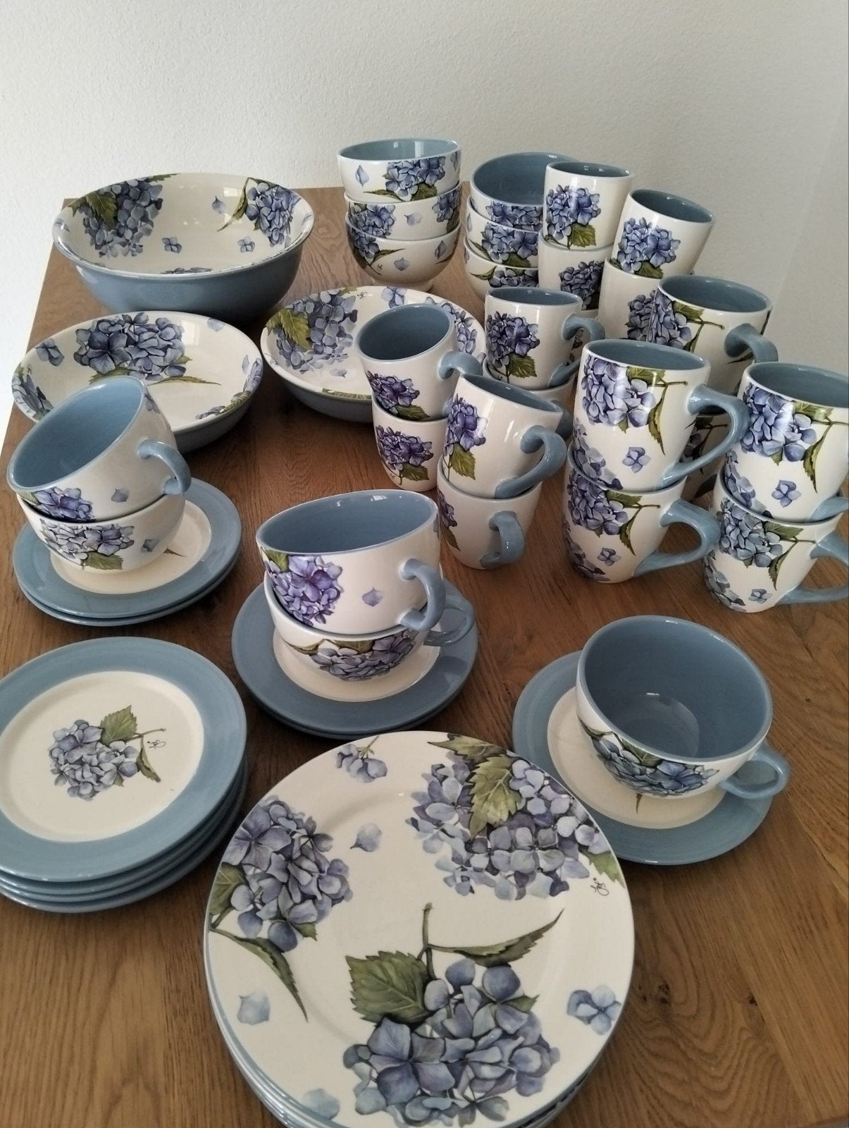 Jet by Ter Steege Hortensia servies – 56-delige complete set, Ophalen