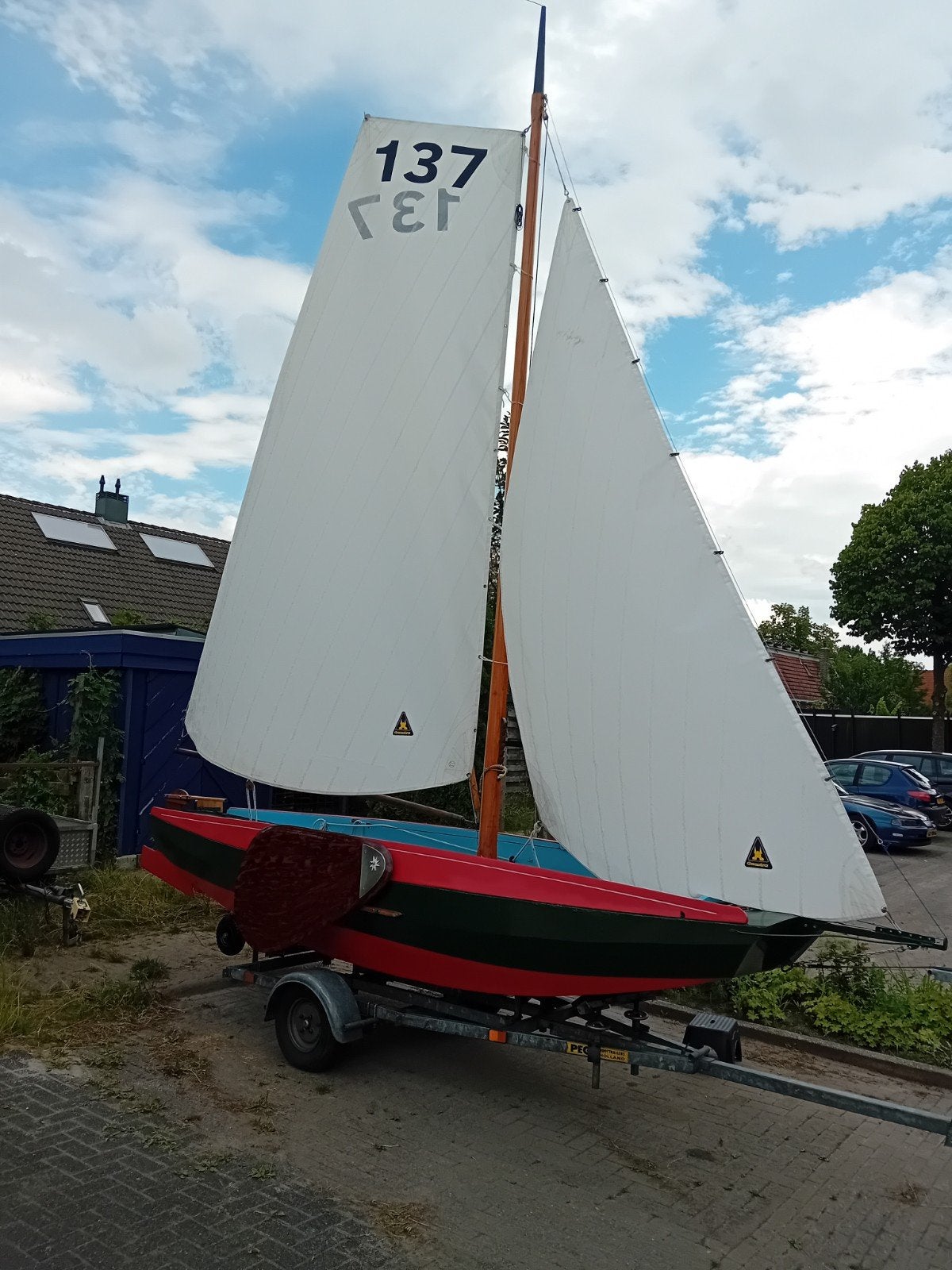 Gws schouw nr 137 ,wedstrijdgeregistreerd incl,trailer., Watersport en Boten, Open zeilboten, Ophalen, 5 m, Zo goed als nieuw