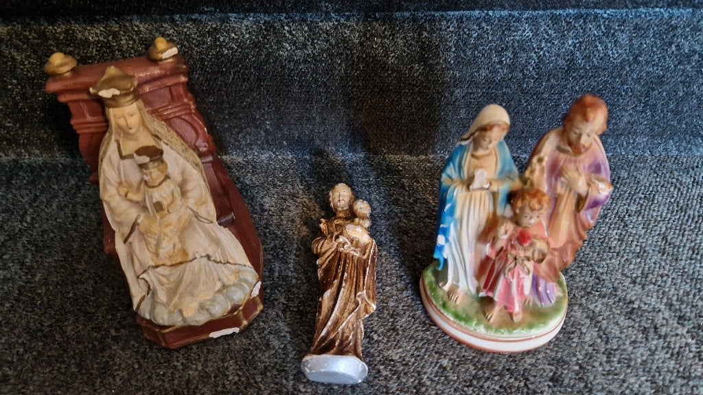3 oude religie beeldjes, Ophalen of Verzenden