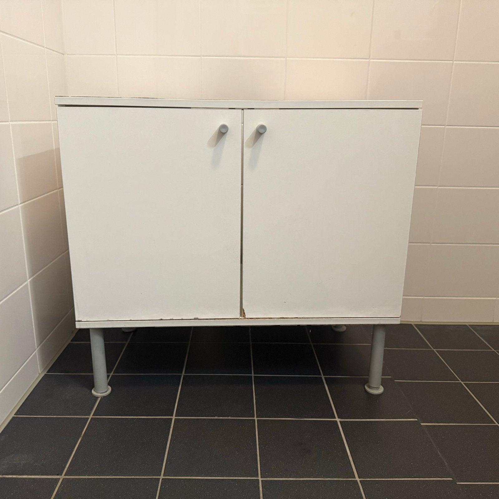 IKEA Fullen Wastafelkast met twee deuren, wit,  60x55 cm, Huis en Inrichting, Badkamer | Badkamermeubels, Ophalen, Gebruikt, 50 tot 100 cm