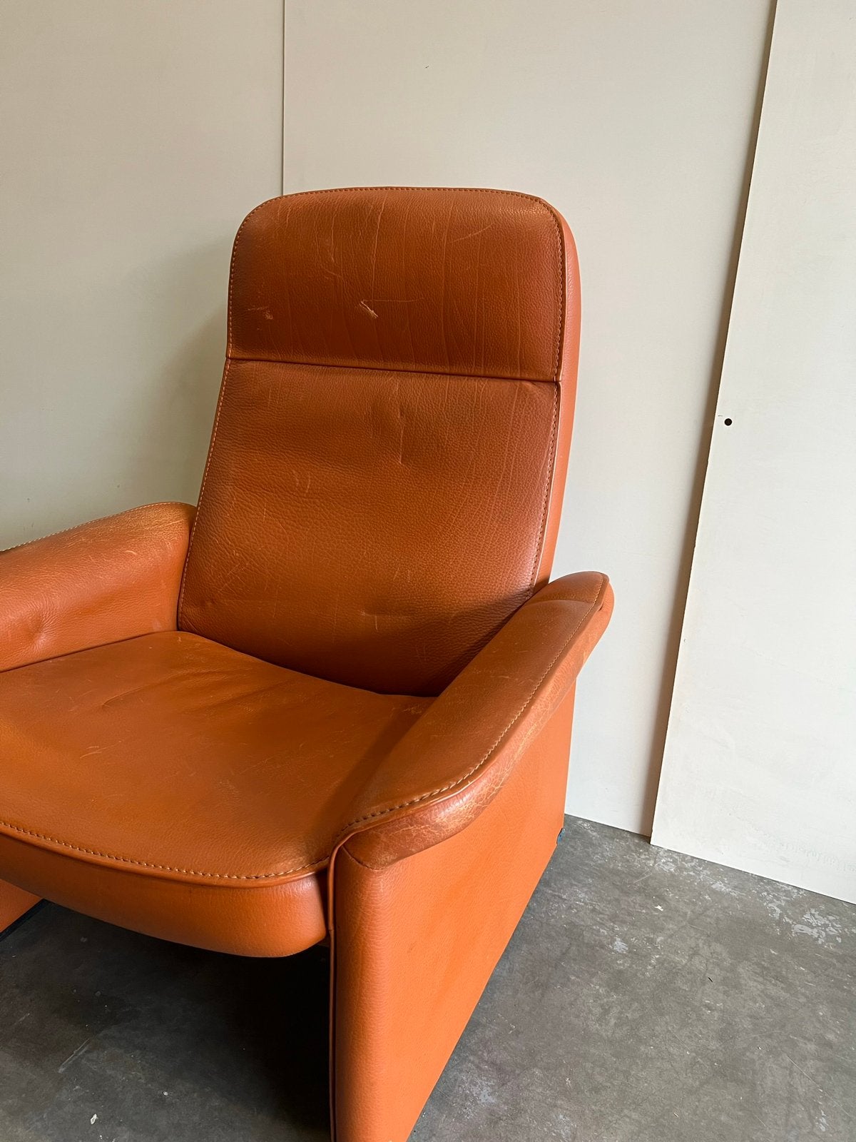 Een lederen fauteuil van de sede, Ophalen, O, O, 50 tot 75 cm