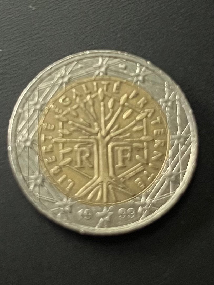 Zeldzaame 2 euro munt frankrijk 1999 eerste generatie euro, Ophalen of Verzenden, Frankrijk, 2 euro