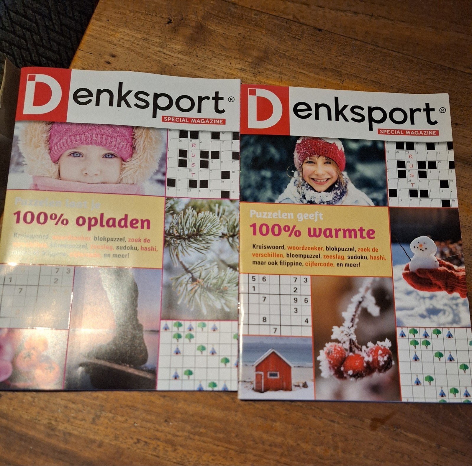 2x Denksport Kruiswoord Puzzelboeken -te, Ophalen, Minder dan 500 stukjes, Nieuw, Puzzelboek