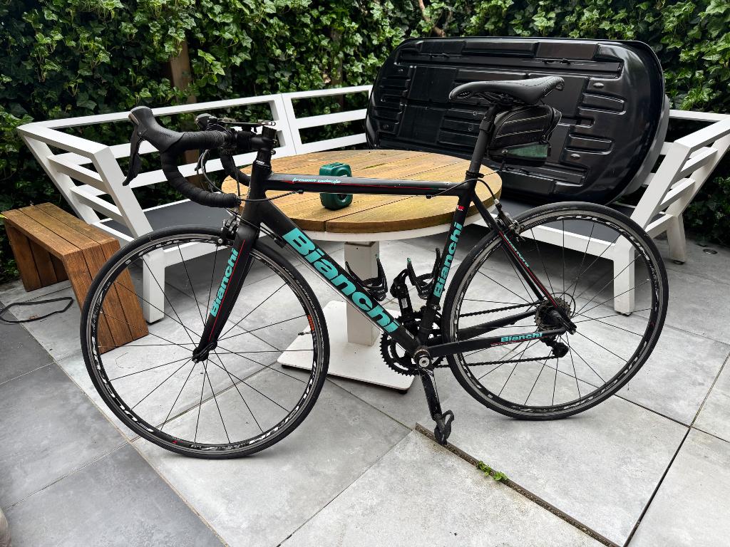 BIANCHI Freccia Celeste Ultegra 55 cm, Carbon, Zo goed als nieuw, Meer dan 20 versnellingen, 53 tot 57 cm