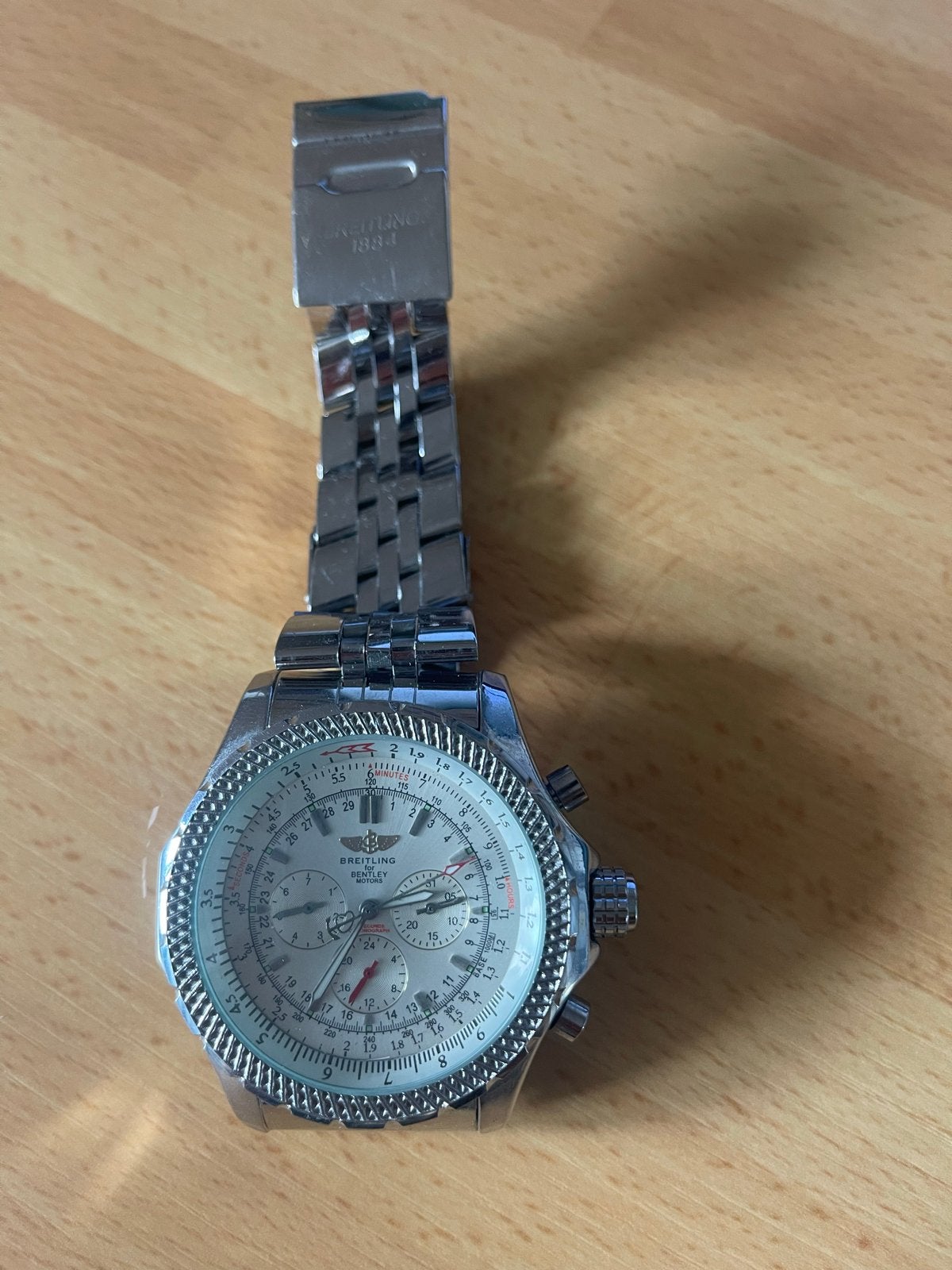 Mooie imitatie Breitling / for. Bentley horloge, Overige merken, Gebruikt, Staal, Polshorloge