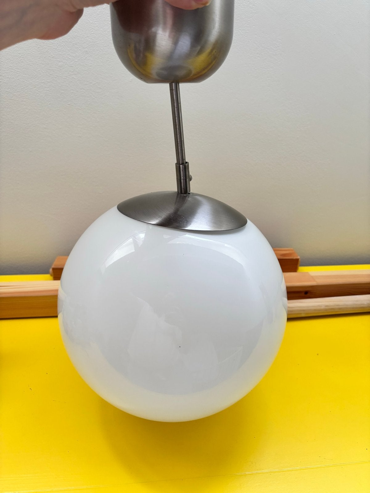 IKEA Fado hanglamp TYP T9716 - Glazen bol, Ophalen, Gebruikt, Glas, E27 (groot)