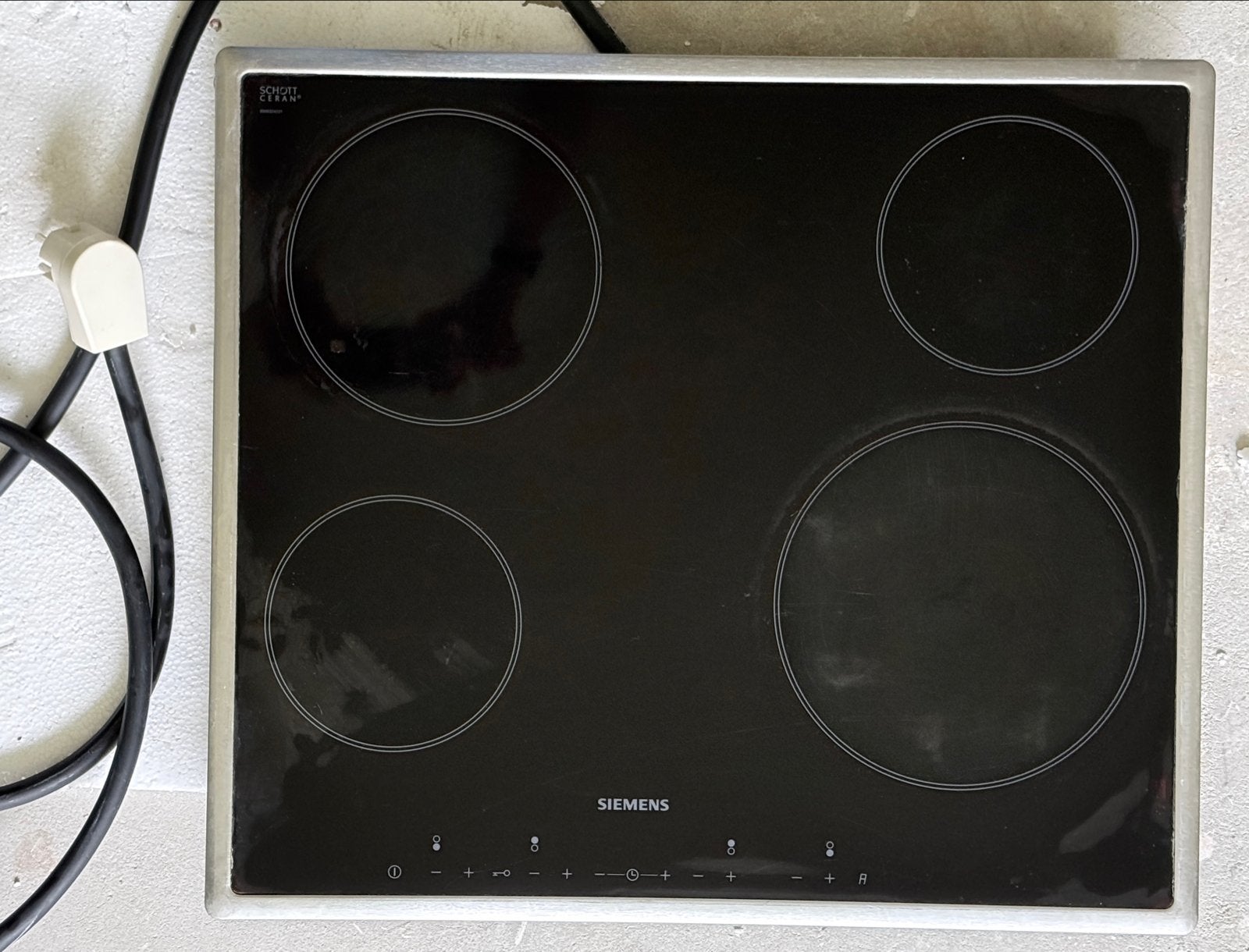 Siemens ET645TE11E Keramische Kookplaat - 4 Zones, Ophalen, Gebruikt, Keramisch, 4 kookzones