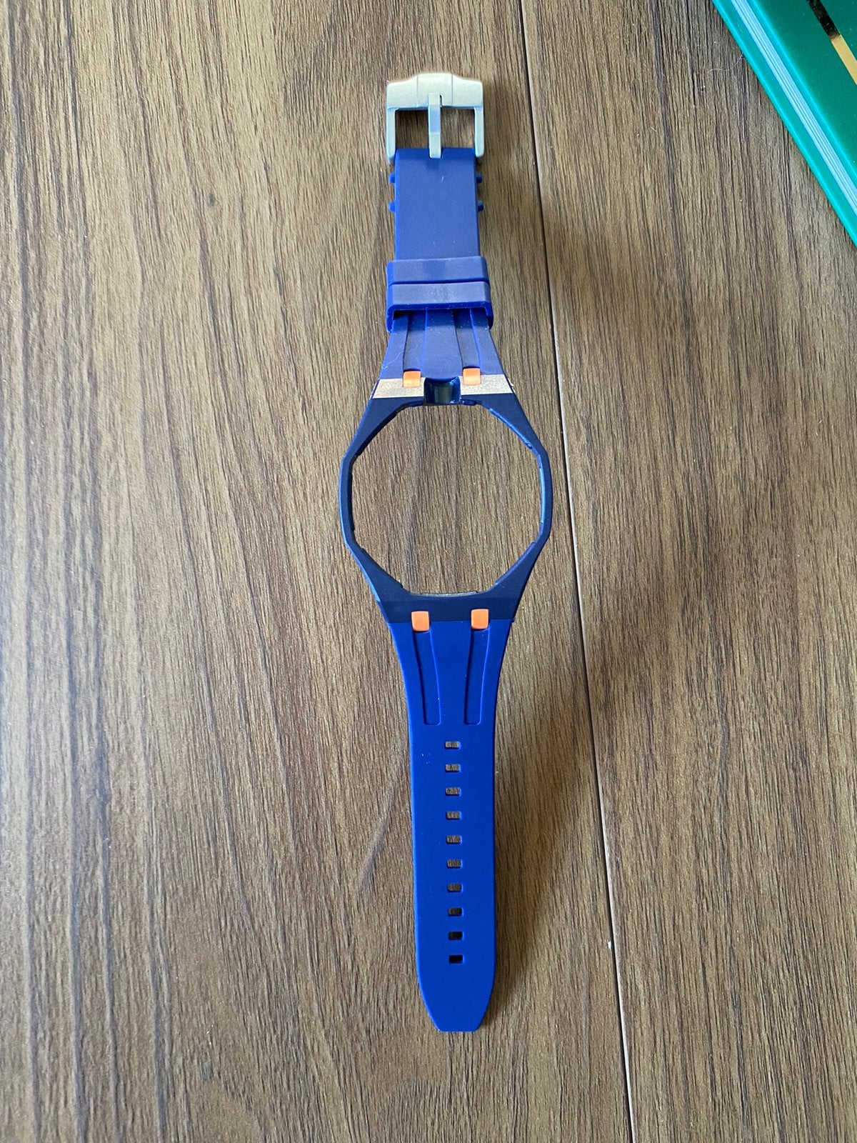 Ap X Swatch bandje 12 uur kroon blauw, Verzenden, Nieuw, Blauw