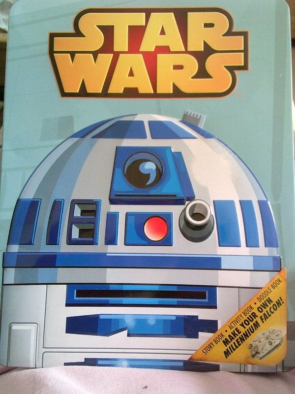 STARWARS blik met story boek aktiviteitsboek en doodle boek, Ophalen of Verzenden, Zo goed als nieuw, Overige typen