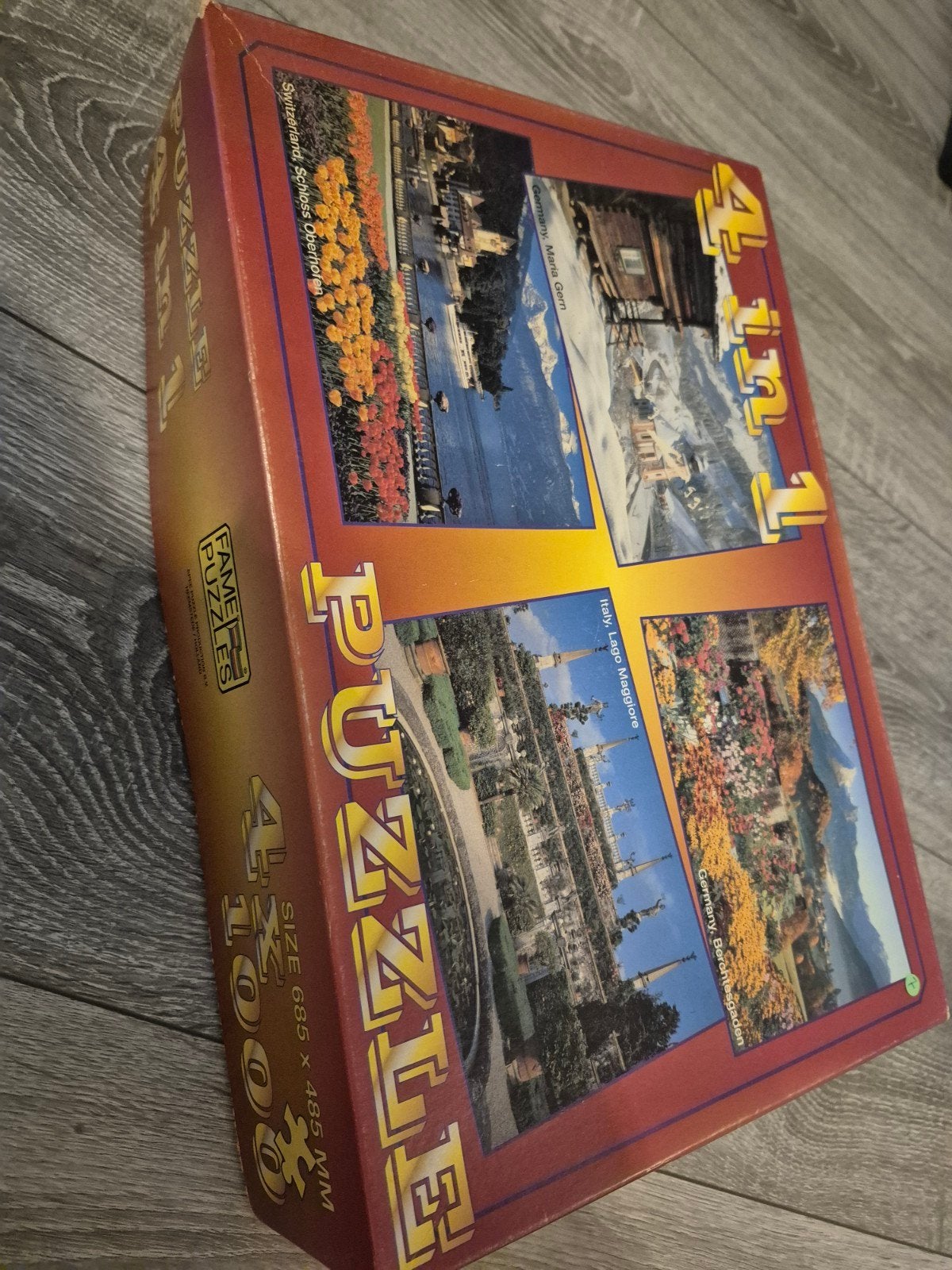 Fame Puzzles 4-in-1 Legpuzzel - 4x1000 stukjes, Hobby en Vrije tijd, Ophalen of Verzenden, Meer dan 1500 stukjes, Gebruikt, Legpuzzel