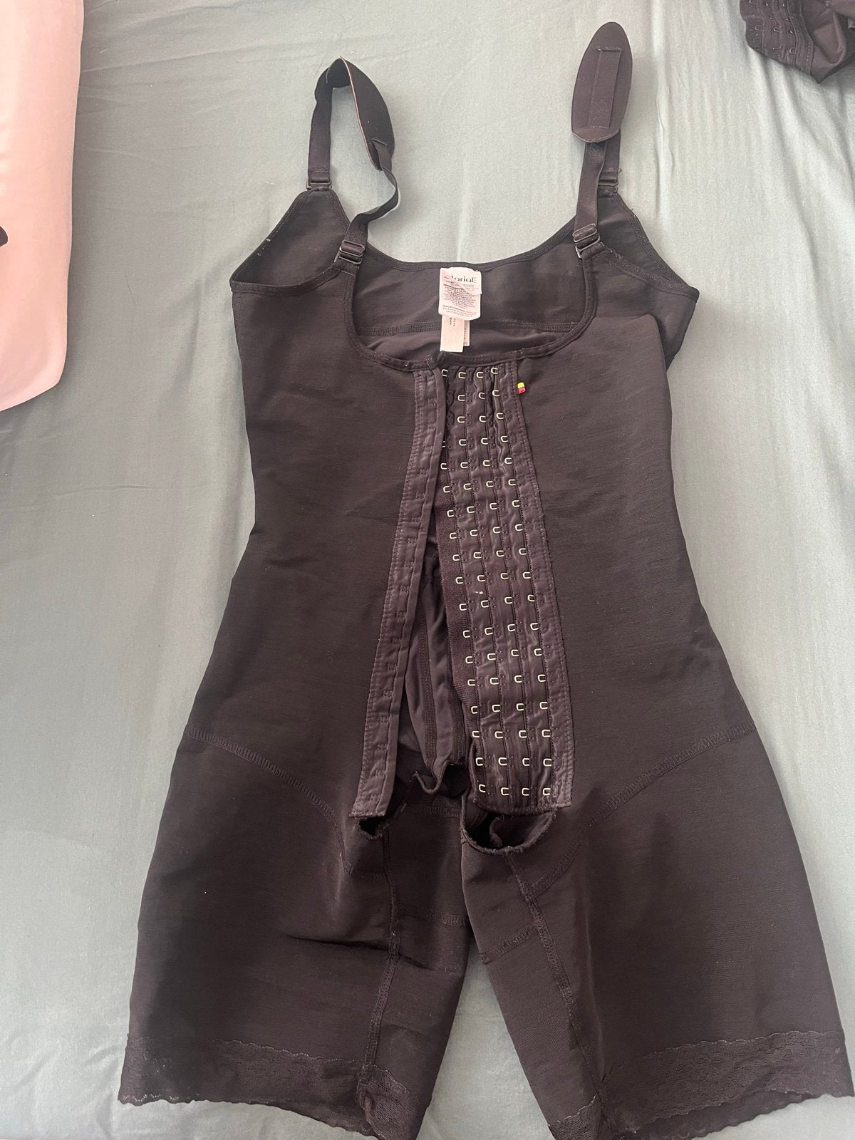 MariaE Zwarte Body Shaper, vaja, met Haken - Maat M, Kleding | Dames, Ophalen of Verzenden, Zwart, Body of Korset
