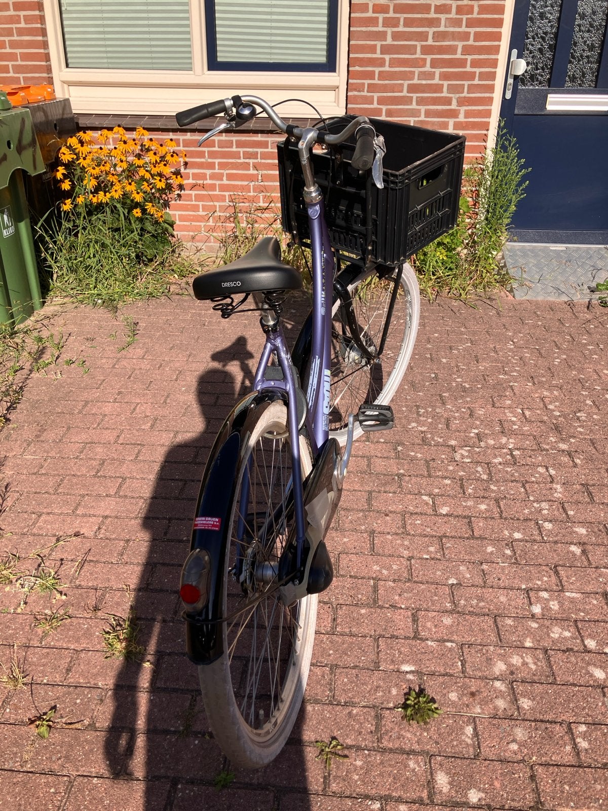 Paarse Batavus fiets, Ophalen, Versnellingen, Batavus, 53 tot 56 cm