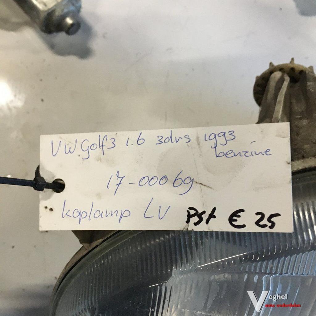 Vw Golf 3  1993 3 drs Koplamp Links of Rechts, Auto-onderdelen, Gebruikt, -, -, Ophalen of Verzenden