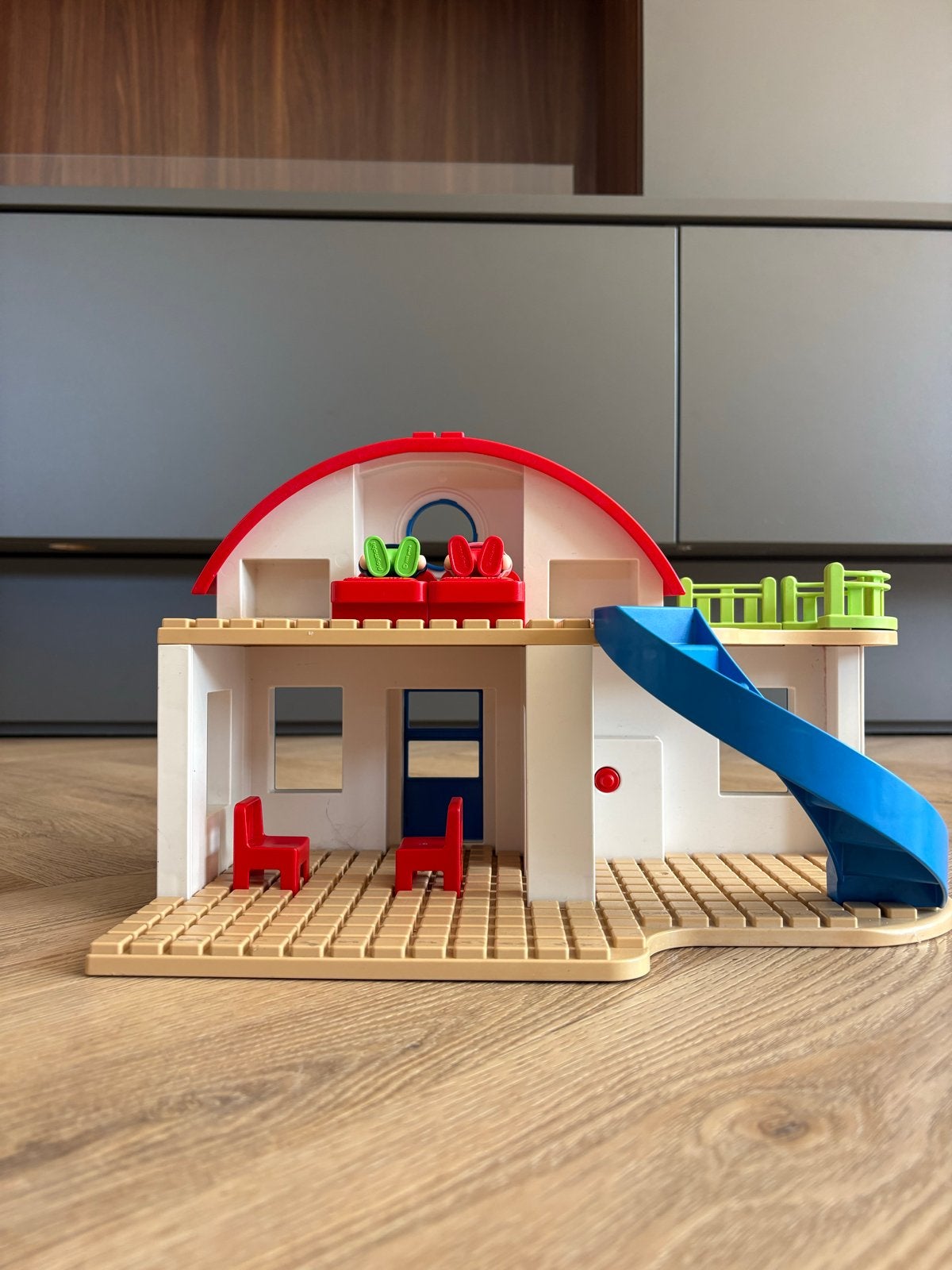 Playmobil 1.2.3 Huis met glijbaan en figuren, Ophalen, Gebouw, Complete set, 1.2.3