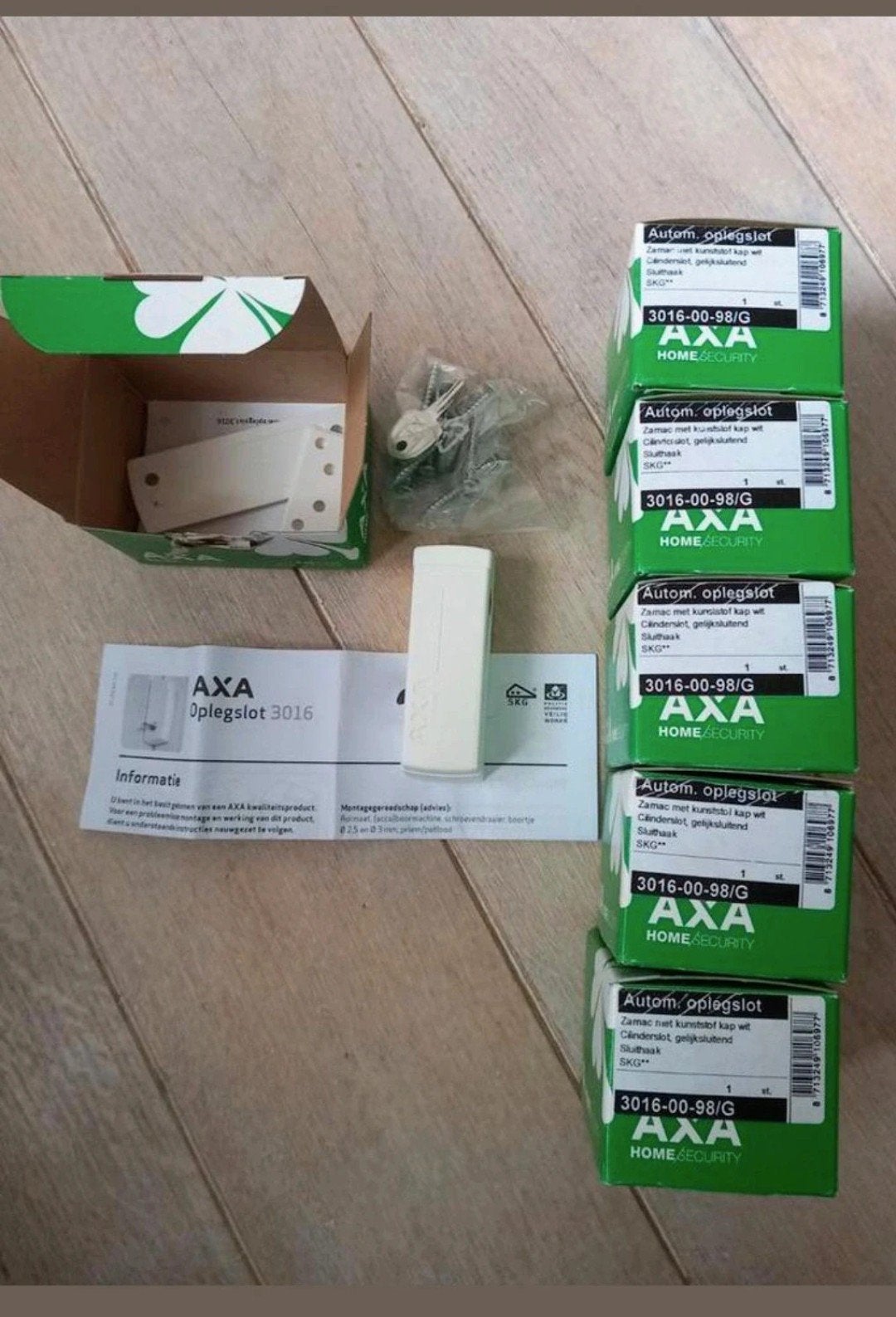 Axa oplegslot 3016-00-98/G - Wit, Ophalen of Verzenden, Nieuw, Slot