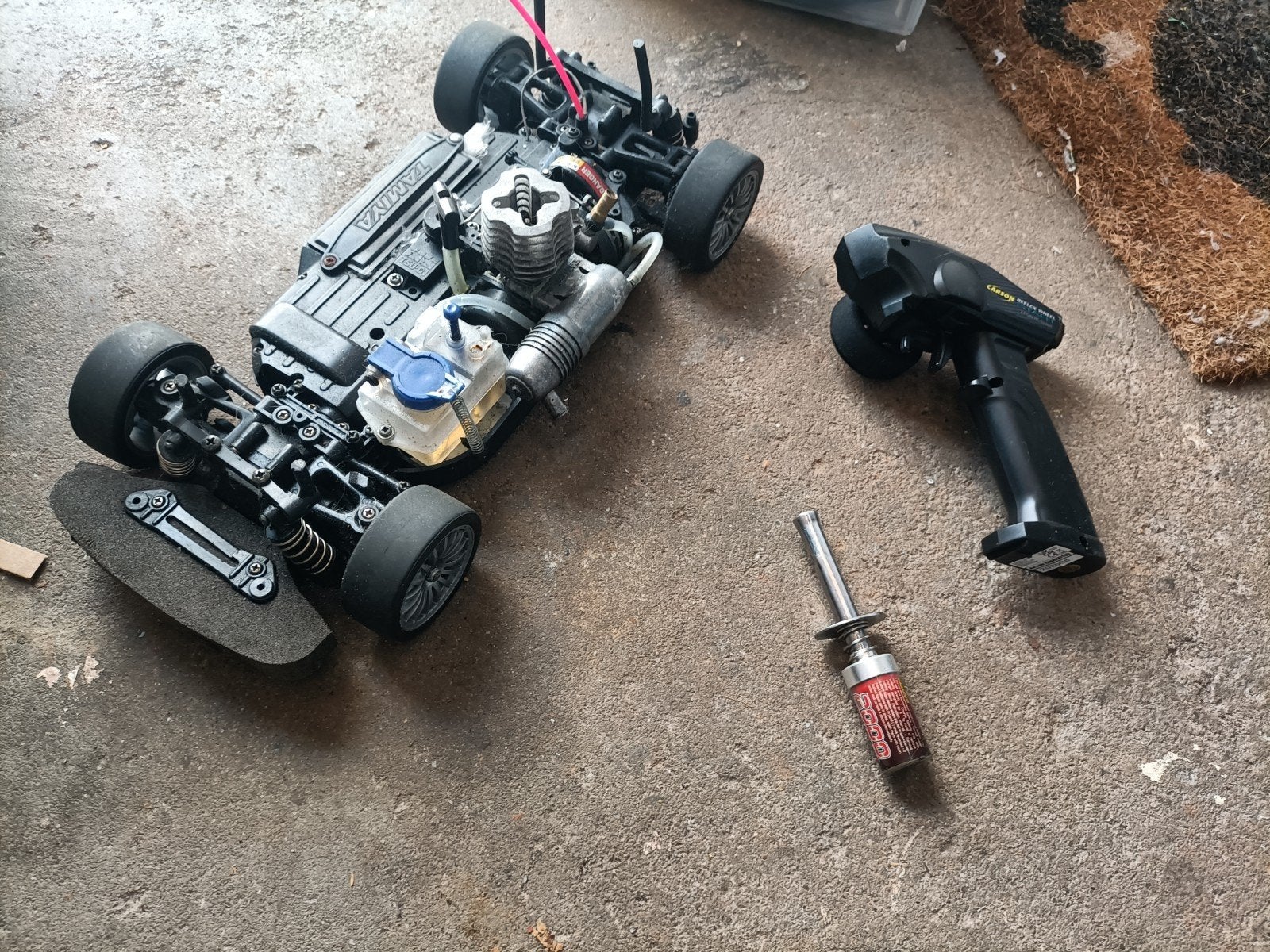Tamiya RC Auto met brandstofmotor en accessoires, Ophalen, Gebruikt, Auto, 1:32 tot 1:50