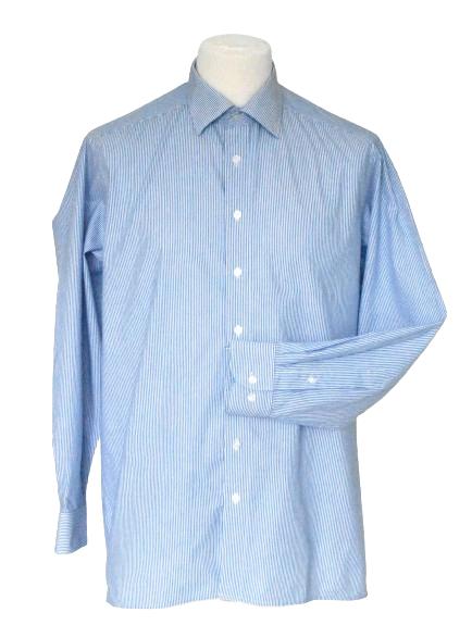 Royal Class gestreept overhemd, shirt, blauw, Mt. XL, Kleding | Heren, Royal Class, Zo goed als nieuw, Halswijdte 43/44 (XL), Verzenden