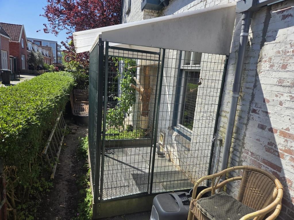 Grote buiten dieren kooi., Ophalen, Gebruikt, Metaal, Volière