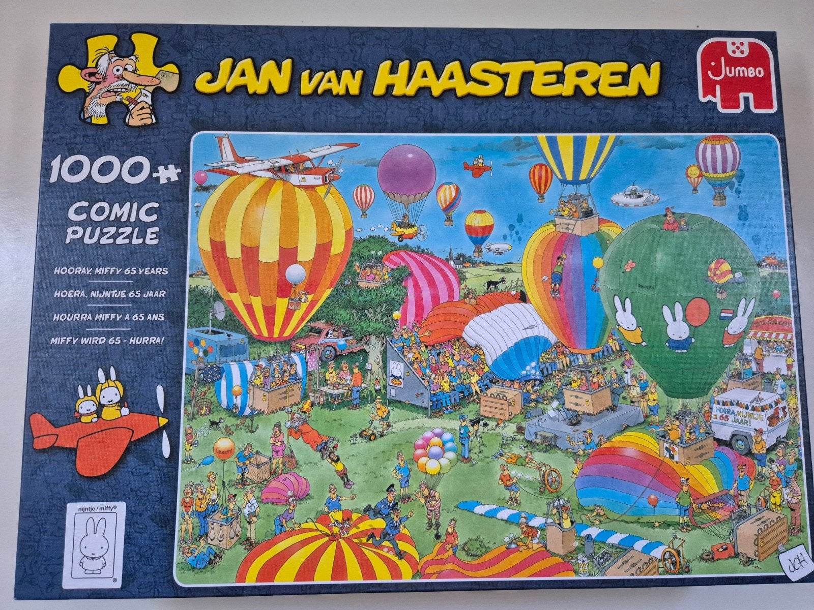 Puzzel Jan van Haasteren Hoera Nijntje 65 jaar, Ophalen of Verzenden, 500 t/m 1500 stukjes, Gebruikt