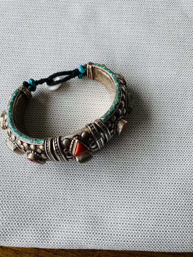 INDIASE ARMBAND, Verzenden, Nieuw, Zilver, Zilver