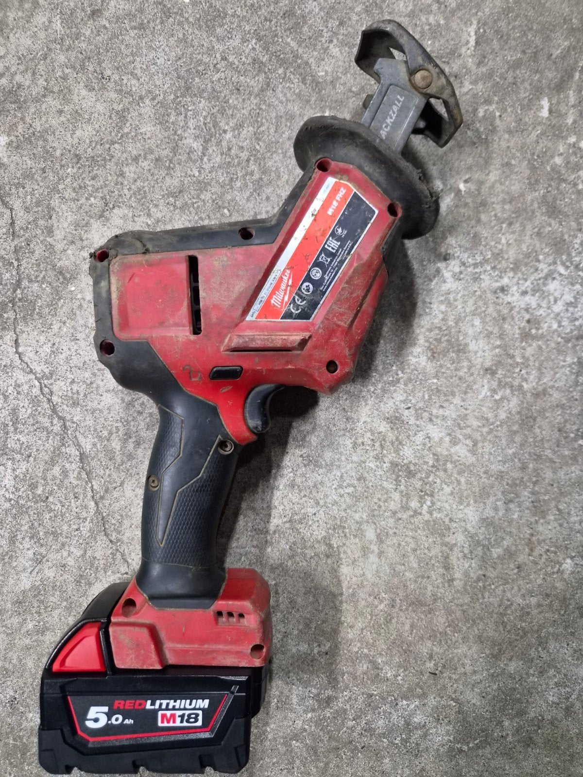 Milwaukee M18 FHZ FUEL Reciprozaag, Gebruikt, 70 mm of meer, 600 tot 1200 watt, Ophalen of Verzenden