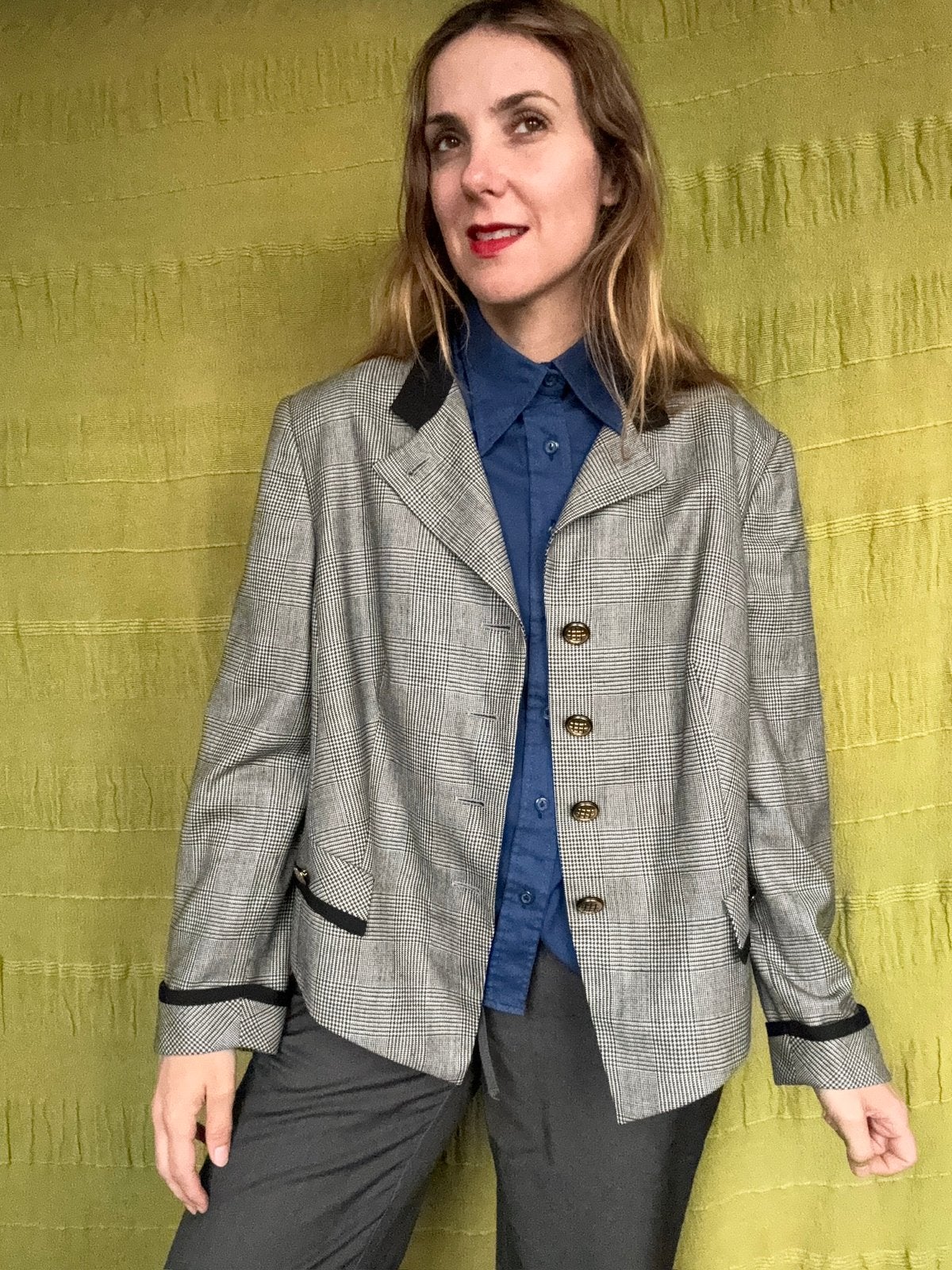 Vintage oversized blazer / jasje - grijs - Basler, Hgv, Hgv, Ophalen of Verzenden, Grijs