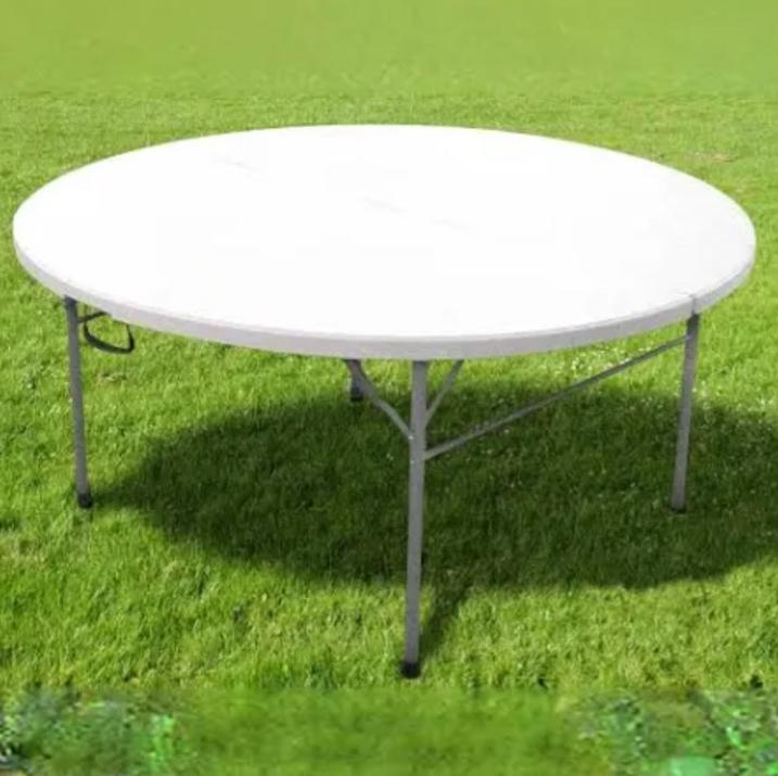 Ronde Inklapbare Tafel - 150cm Diameter, Huis en Inrichting, Tafels | Eettafels, Ophalen, Kunststof, 150 tot 200 cm, Rond