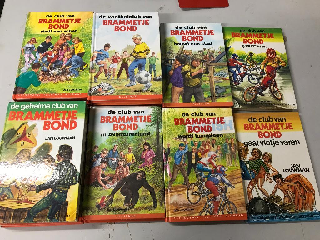 T.K. nog 7 boekjes van Brammetje Bond door Jan Louwman, Ophalen of Verzenden, Gelezen, Jan Louwman., Fictie algemeen
