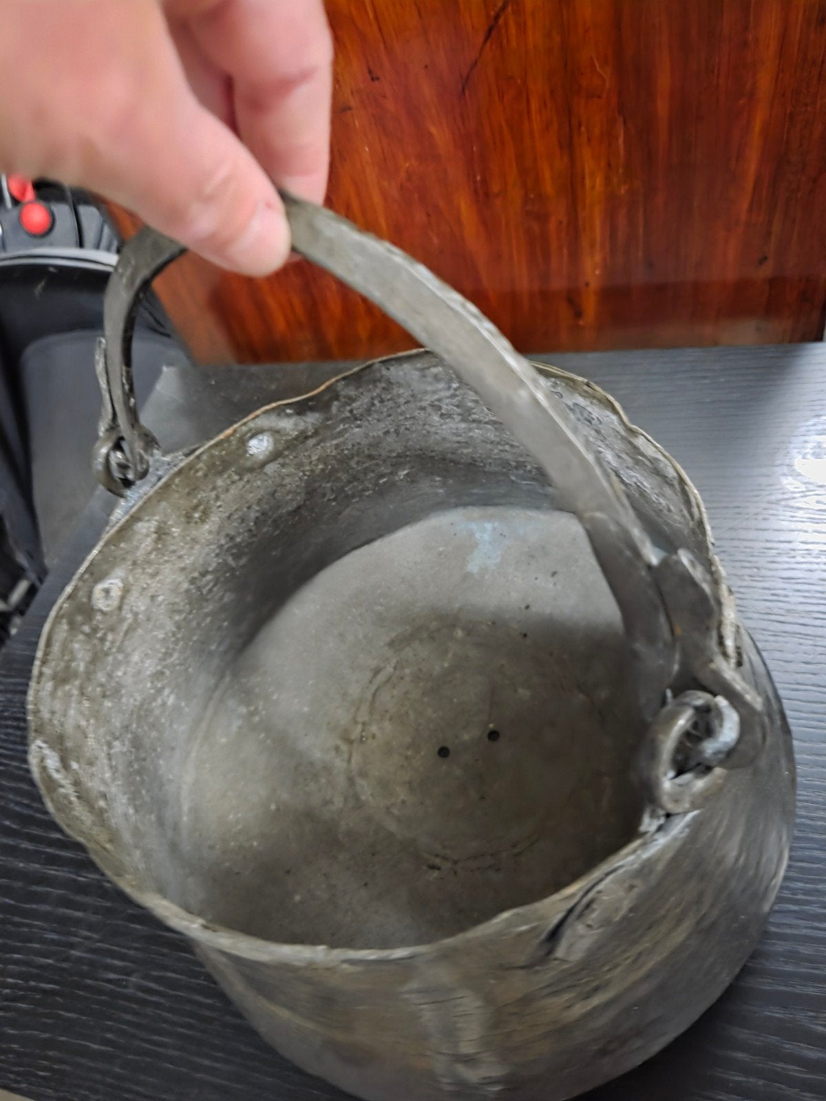 Antieke Koperen Ketel met Handvat, Ophalen of Verzenden