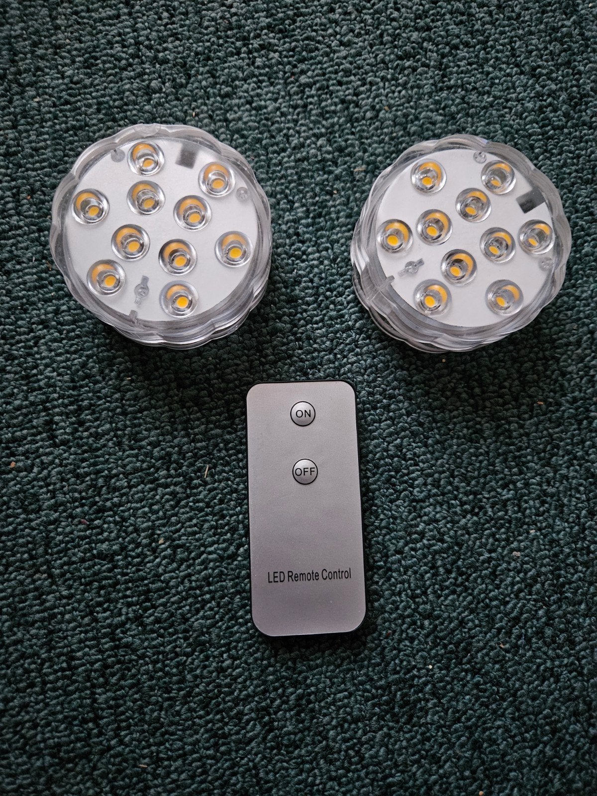 2x LED onderwaterlampen met afstandsbediening, Ophalen, Wit, Overige merken, Gebruikt