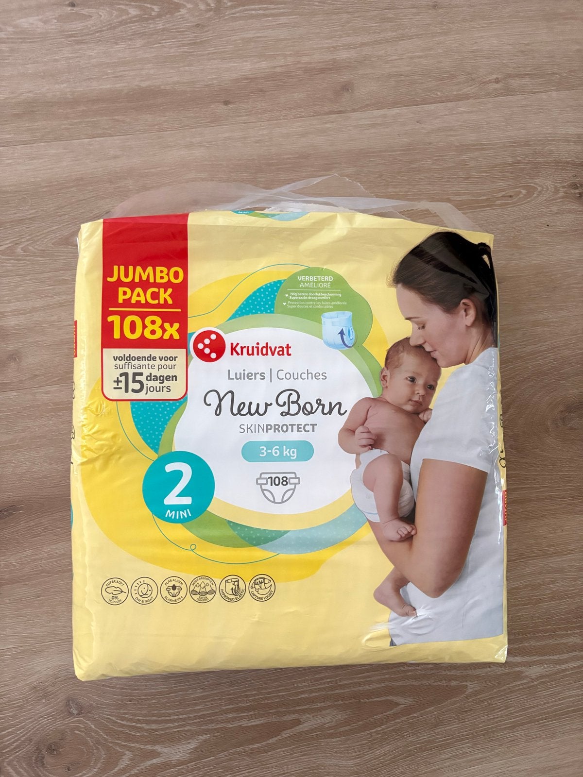 Kruidvat New Born Luiers Maat 2 Mini (3-6 kg) - Geopend, Ophalen, Nieuw