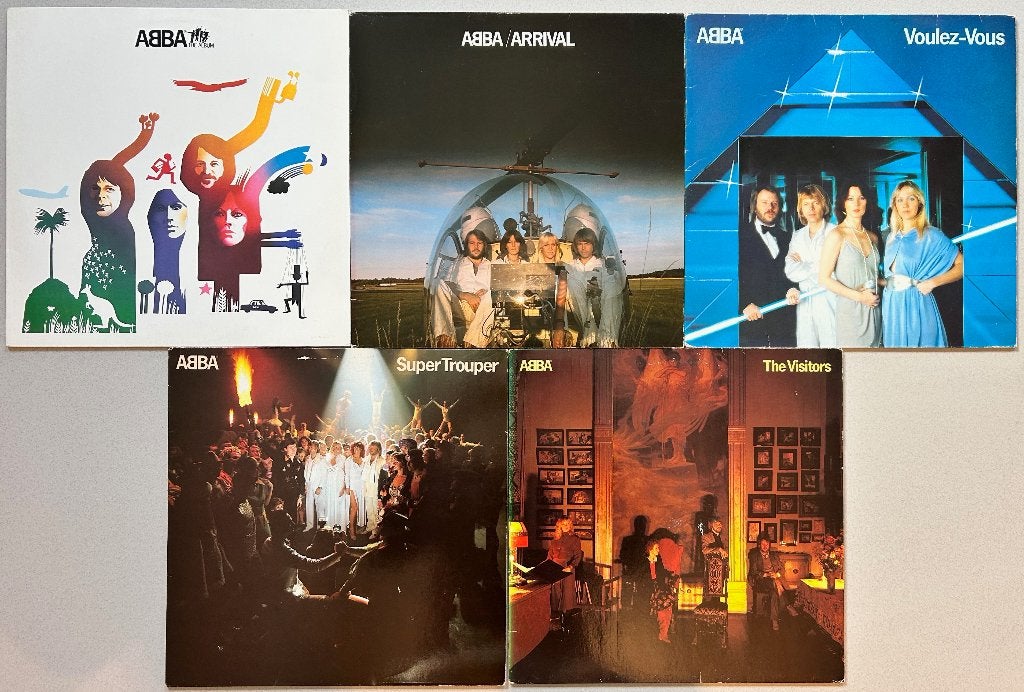 Verzameling van 5 albums van ABBA ( EX/NMINT ), Pop, Ophalen of Verzenden, Zo goed als nieuw, Inclusief binnenhoes