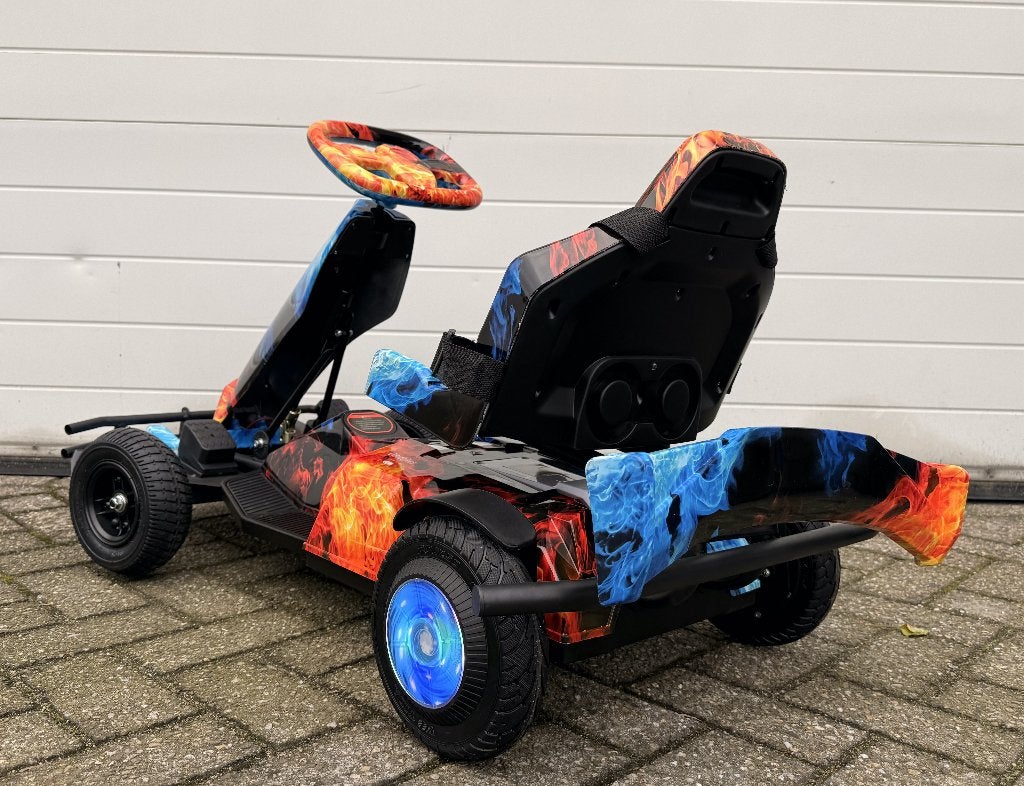 Elektrische skelter met vlammenprint Go kart, Ophalen of Verzenden, Nieuw