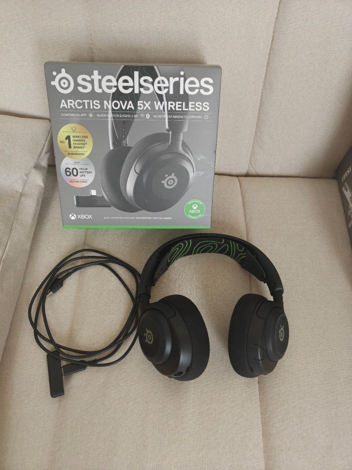 Steelseries Arctis Nova 5X Wireless Headset (Xbox + PC), Computers en Software, Headsets, Zo goed als nieuw, Over-ear, Draadloos