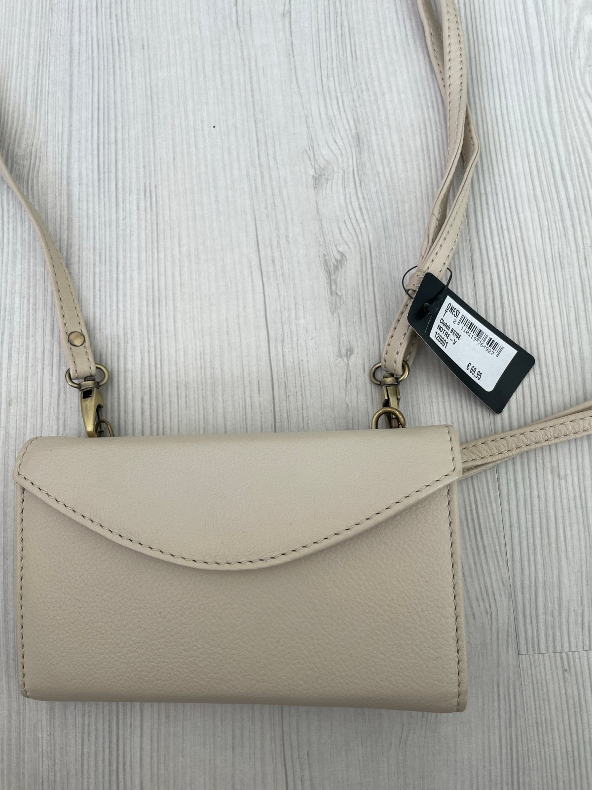 Notre-V Telefoontasje Beige - Nieuw met label, Ophalen of Verzenden, Nieuw, Beige, Schoudertasje