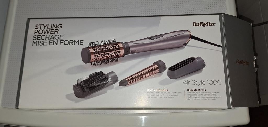 NIEUW!! Babyliss Air Style 1000W Föhnborstel AS136E, Ophalen of Verzenden, Haarverzorging