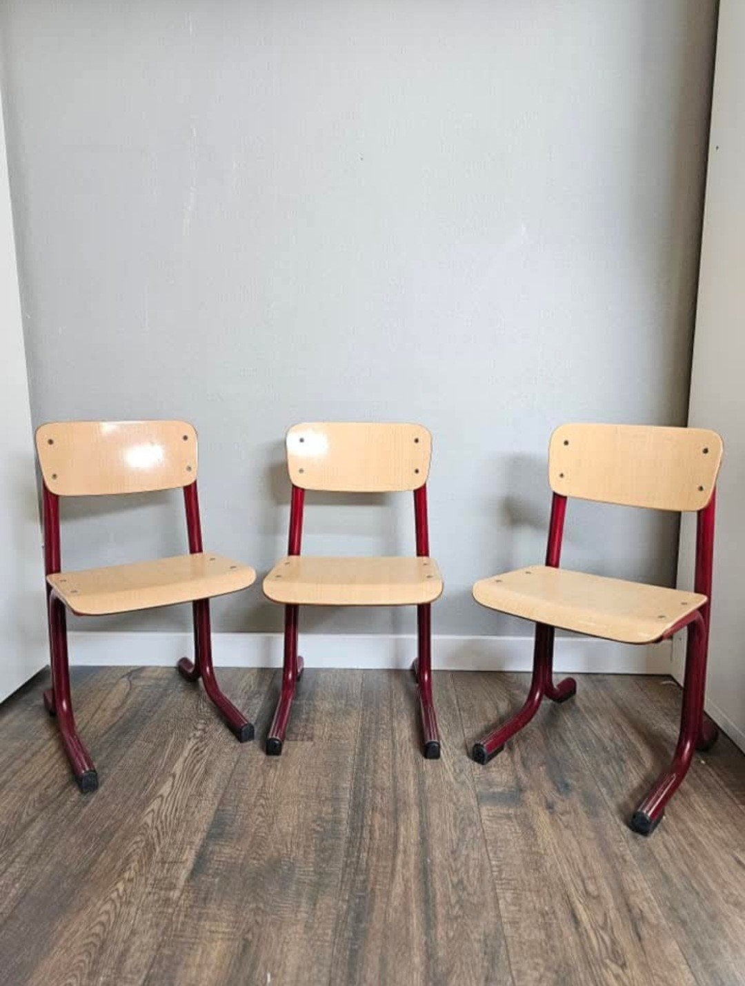 Stevige Galvanitas schoolstoeltjes - Vintage design, Ophalen
