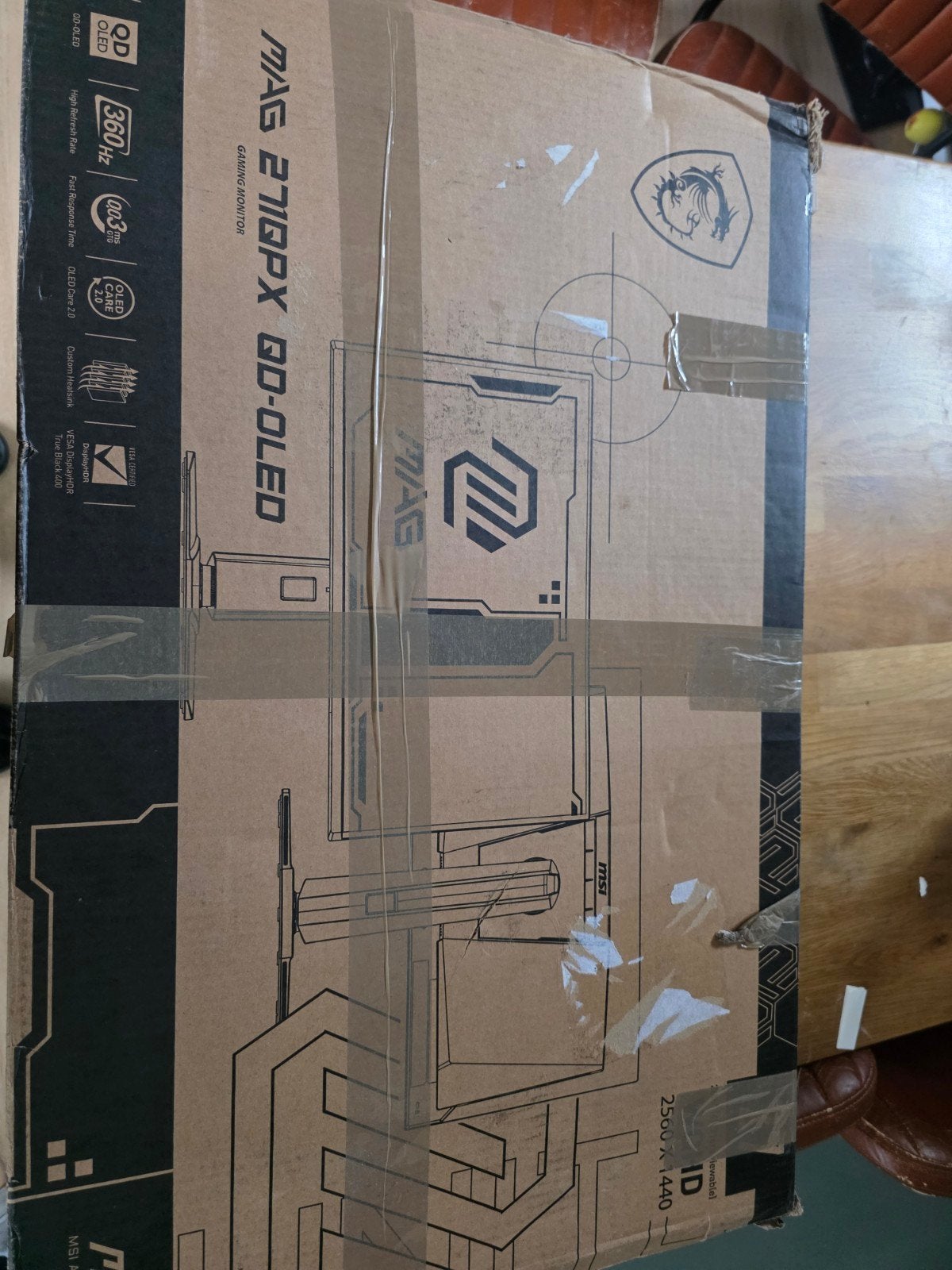MSI MAG 271QPX QD-OLED Gaming Monitor - Defect, Computers en Software, Gaming, MSI, In hoogte verstelbaar, Overige typen