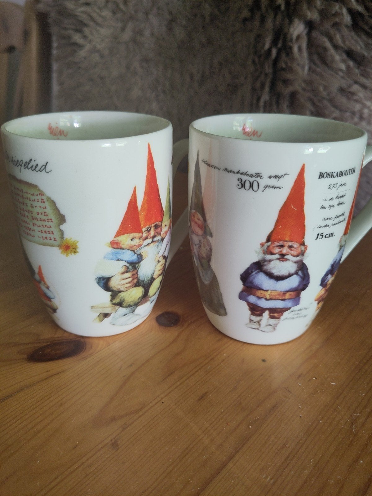 David de kabouter Rien Poortvliet bekers Nr. 4 en nr. 8, Huis en Inrichting, Keuken | Servies, Ophalen of Verzenden, Overige stijlen