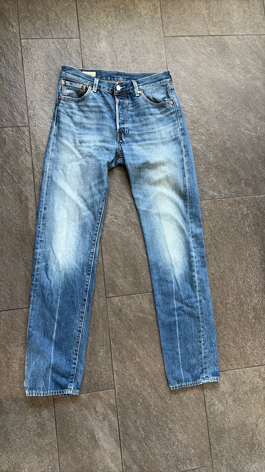 Levi’s 501, Ophalen of Verzenden, Gedragen, Blauw, W32 (confectie 46) of kleiner
