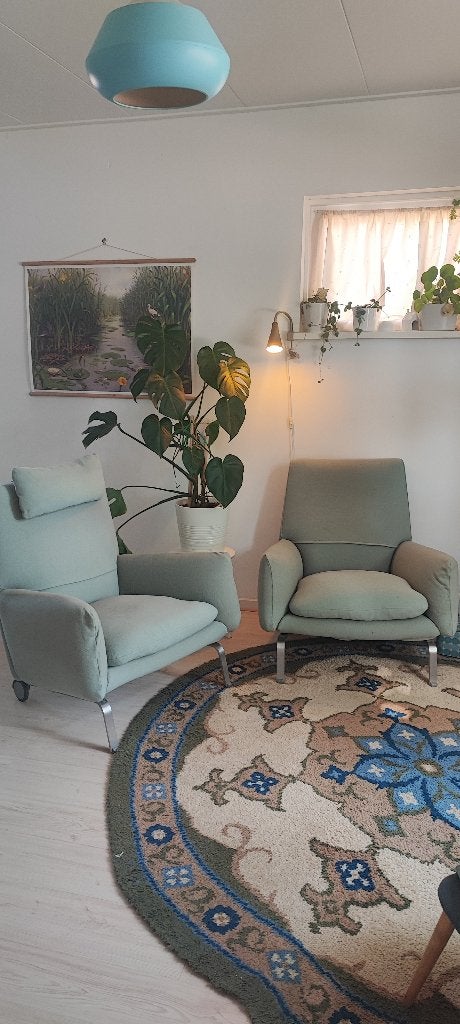 E Depadova 2 Italiaans design fauteuils, Huis en Inrichting, Fauteuils, Ophalen, Gebruikt, Minder dan 75 cm, Stof