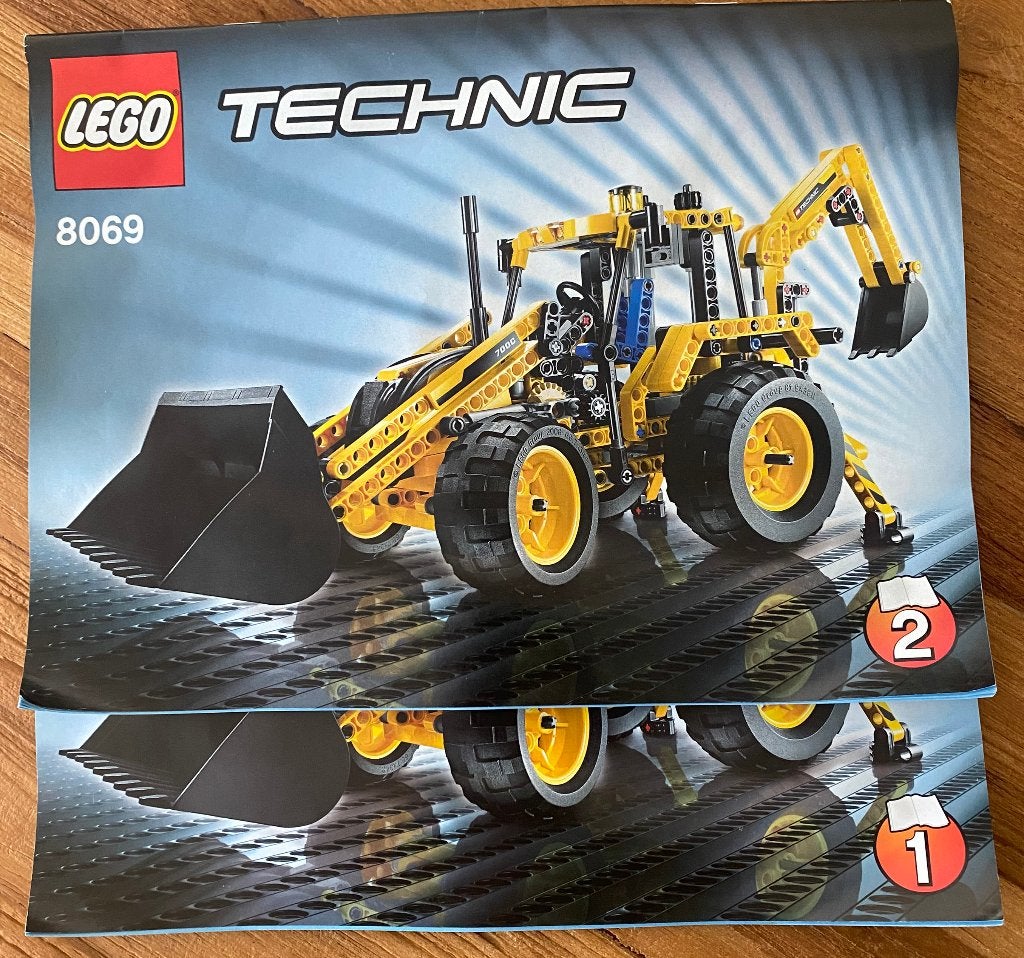 LEGO - 8069 - Technic Backhoe Loader, Gebruikt, Lego, Inclusief instructies, Ophalen of Verzenden