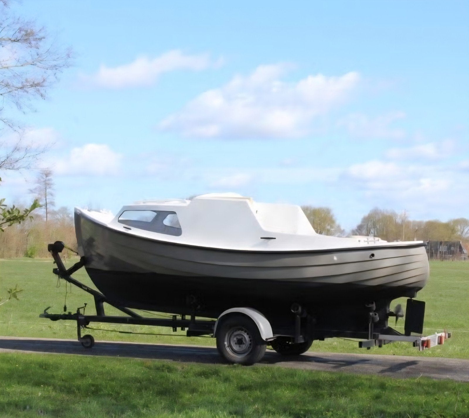 Nette Kajuitboot/ noorse sloep met Dieselmotor en Trailer, Watersport en Boten, Ophalen, Gebruikt, Diesel, Polyester