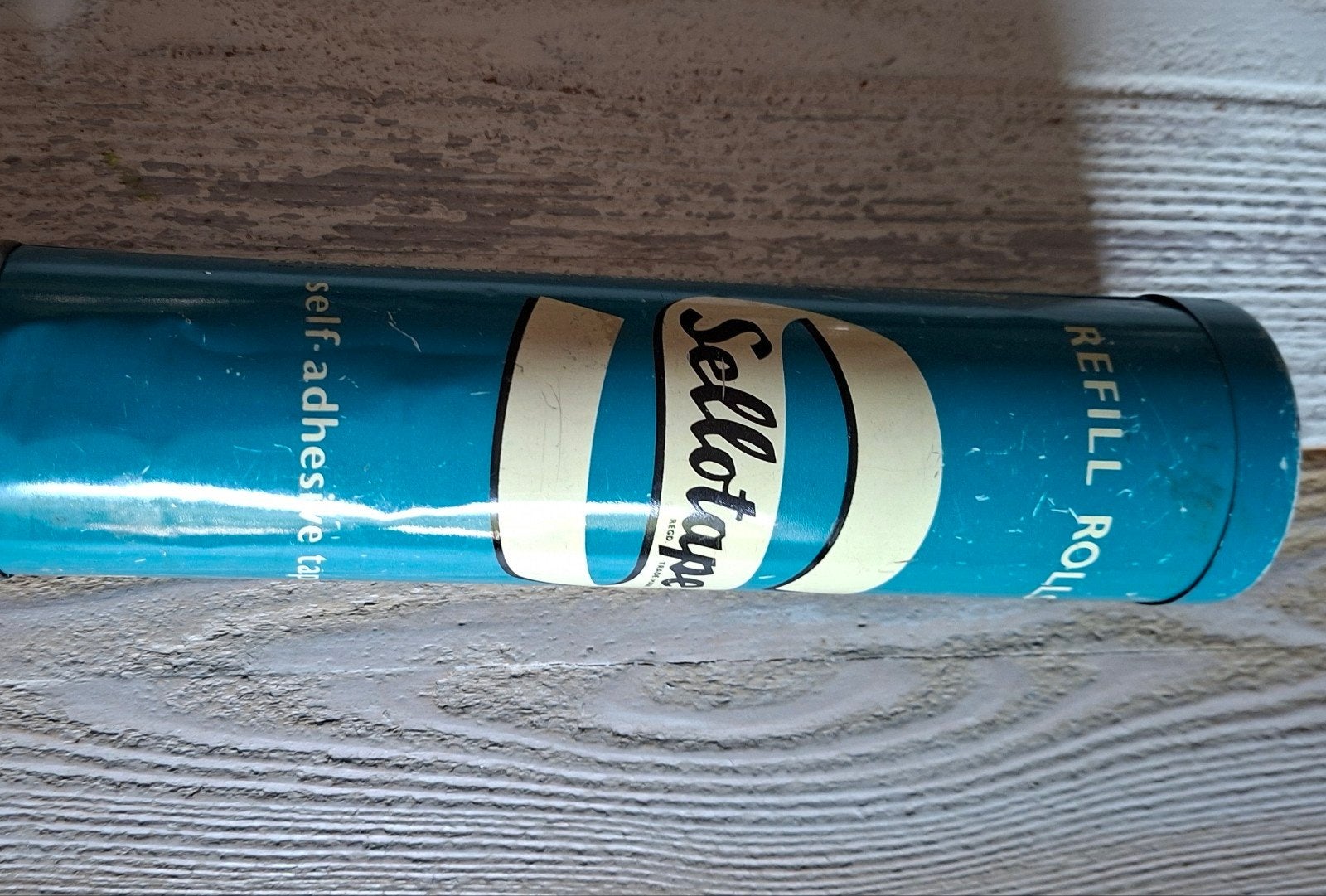 Vintage Sellotape Refill Rolls blik - Zelfklevende tape, Ophalen of Verzenden, Gebruikt
