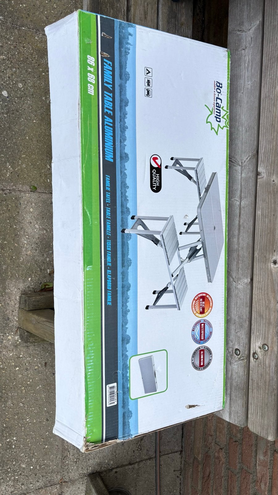 Bo-Camp Familie tafel Aluminium - Compacte Campingtafel, Ophalen, Nieuw, Campingtafel