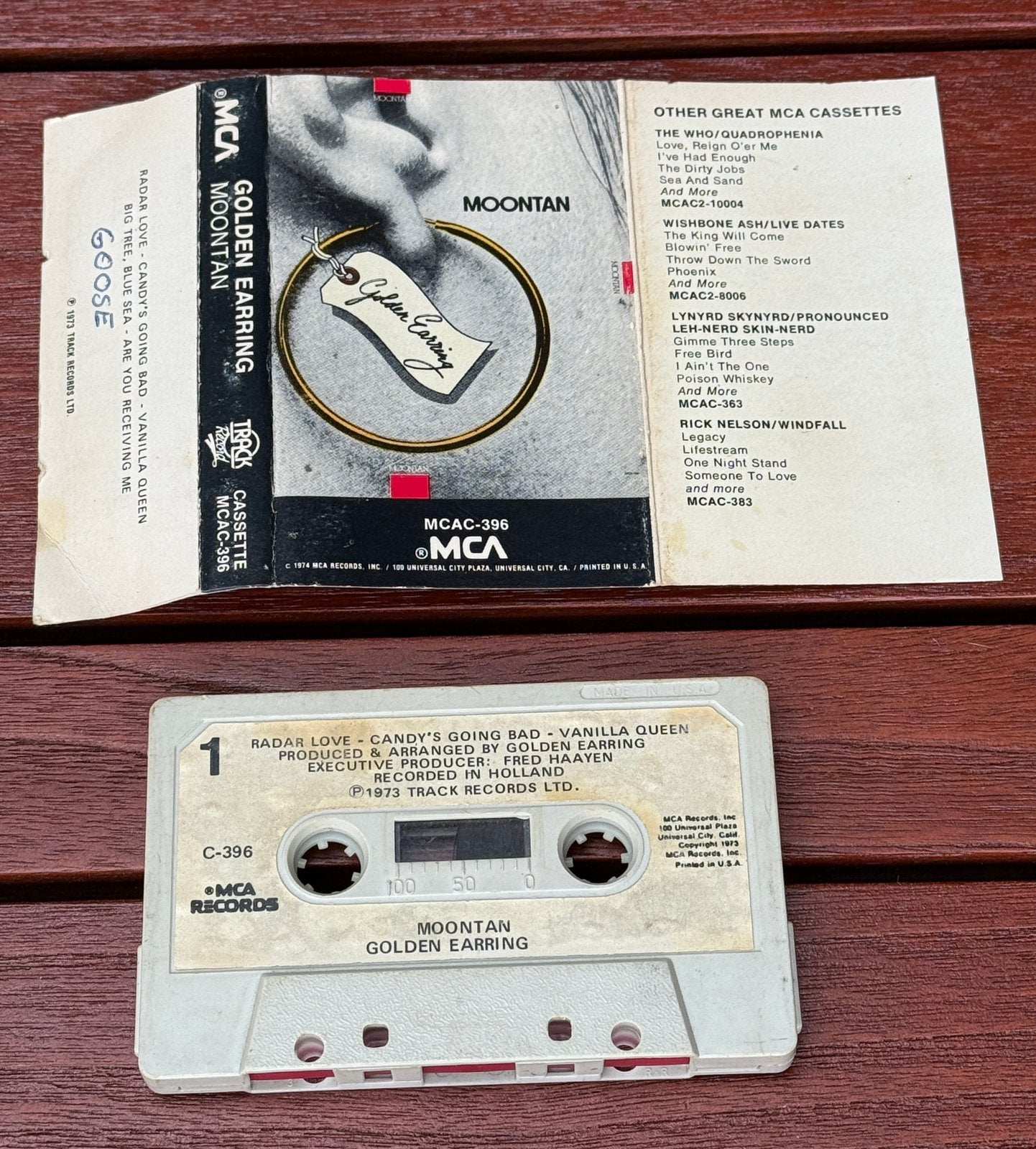 Golden Earring – Moontan (Cassette, 1974) – USA, Ophalen of Verzenden, Gebruikt, Rock en Metal, 1 bandje