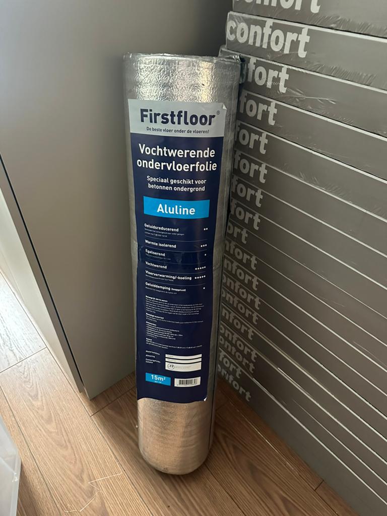 1 rol Aluline ondervloer folie, Ophalen, Overige materialen, 30 cm of meer, 50 tot 150 cm